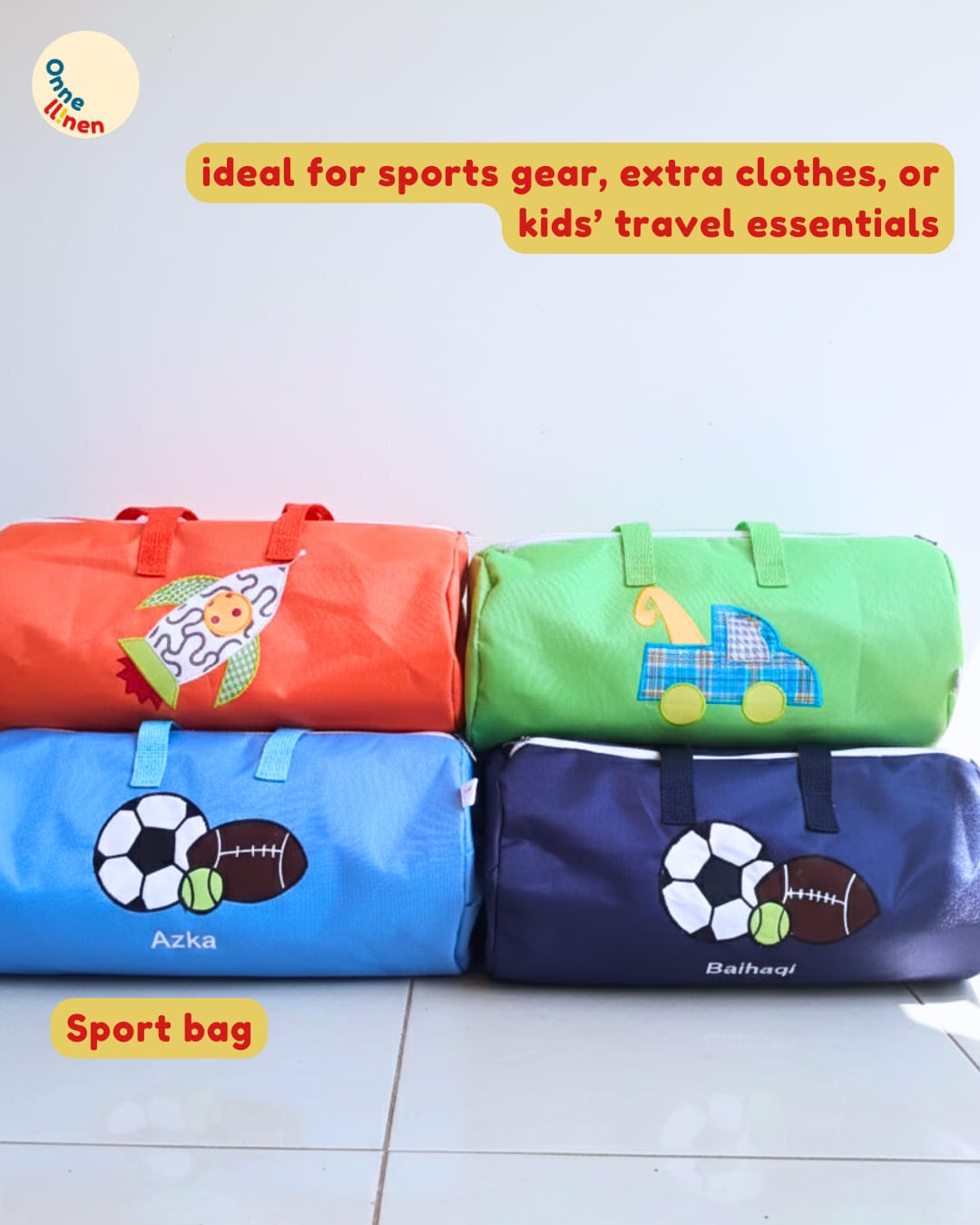 Duffle Bag Anak Custom Nama & Tema – Tas Olahraga & Traveling Favorit - Image 3