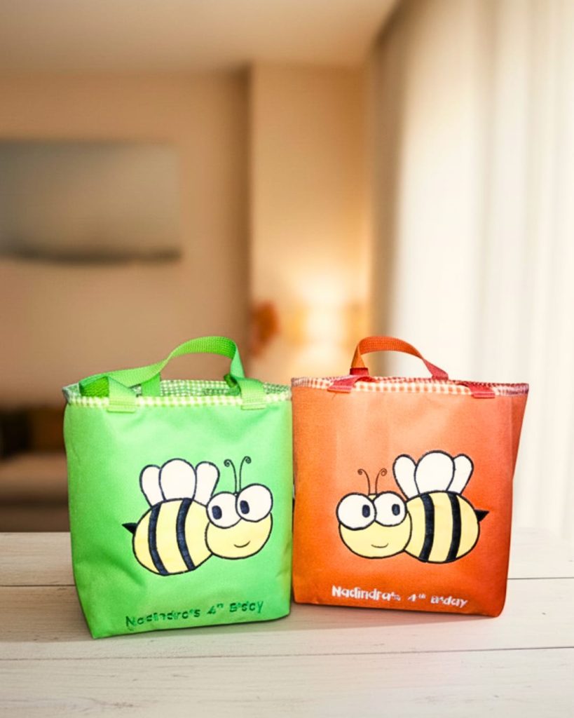 tas-bekal-anak-custom-tema-bunga-aplikasi-kain-lucu-kuning