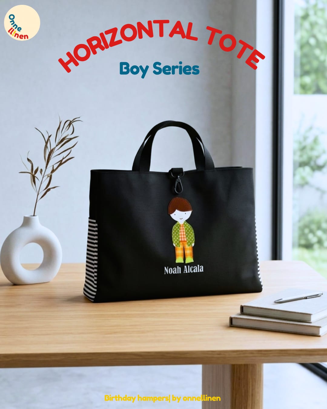 souvenir ulang tahun kenaikan kelas reuni horisontal tote gambar aplikasi custom