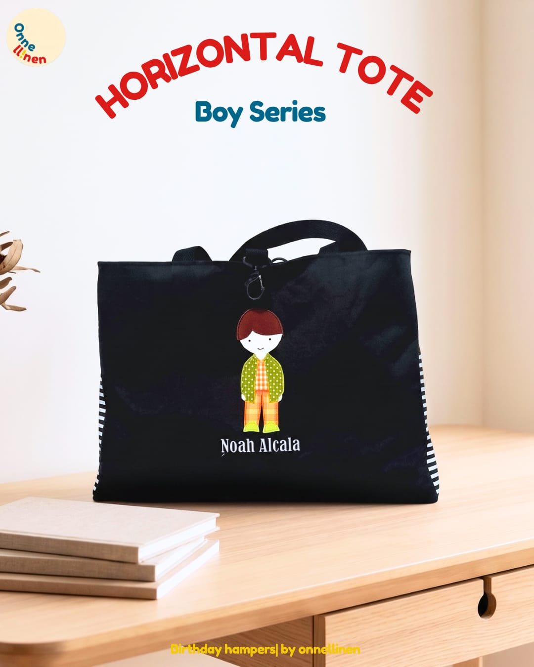 souvenir ulang tahun kenaikan kelas reuni horisontal tote gambar aplikasi custom
